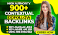 create SEO backlinks high da authority dofollow contextual link building