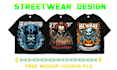 design trendy streetwear t shirt for clothing brands
