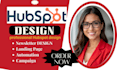 hubspot CRM newsletter email template design, landing page design, automation