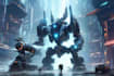 create robots and futuristic machinery idea art