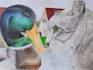 paint a picture, a portrait, an illustration with pencils, aquarelle or gouache