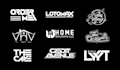 design dj band, text, minimalistic logo design for