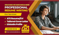 write a professional resume and optimize your linkedin profile