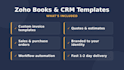 create custom invoice templates in zoho books, CRM and inventory