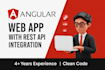 develop responsive angular web apps with rest API integration