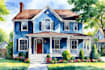 watercolor paint a house portrait