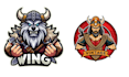 design viking skull warrior sports mascot logo
