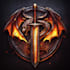 made design medieval fantasy game, rpg, mmo game logo