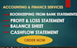 do any accounting, bookkeeping and finance task