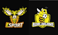 design creative angry bee honey mascot logo