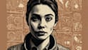draw a custom portrait in linocut style