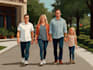draw a vector art family portrait