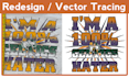 do raster to vector, redesign, tracing to make ai, eps, pdf