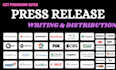 press release writing, distribution, submit press release, public relations