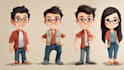 create cartoon character or avatar in vectors