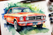 custom a watercolor car design