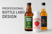 custom product label design creative modern and attractive