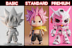 sculpt cute stylized 3d character model for 3d print, chibi, mascot or toys