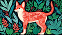 illustrate botanical and animal linocut illustration