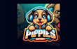 do modern puppies esports mascot logo with vector file