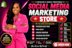 be your new social media manager, shopify marketing, facebook shop