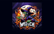 do witch esports mascot logo with bold colors and creative