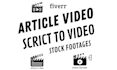 convert script, blog or article to video using stock footage