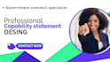design capability statement, winning government capability statement in 24hrs