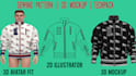 specialize in sewing patterns, 3d clothing mockups
