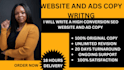 do an SEO website optimization and high converting ad copywriting