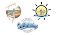 create amazing beach summer skull pool spa logo