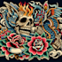 draw traditional tattoo style artwork