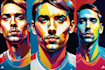 draw wpap pop art sport potrait