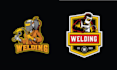 make amazing helmet welding company mascot logo
