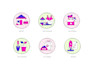 design hand drawn custom icons and illustrations