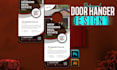 design unique door hanger and rack card