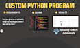 write, edit, review custom python program code