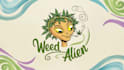 do custom weed alien smoking logo design