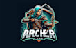 do modern archer esports mascot logo with creative concept