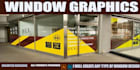 design creative shopfront or store front window graphics