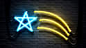 create a 3d neon logo animation and neon light effect design