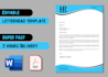 design a professional letterhead with an editable word template within 2 hours