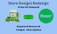 design, redesign shopify store shopify dropshipping store