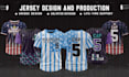 design softball, baseball, cornhole and sublimation jersey