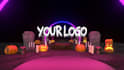 do create a dj halloween visuals plus logo animation