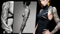 create sleeve tattoo design in geometric style