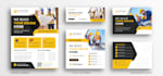 craft construction flyer, roofing post card and banner design