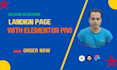 design wordpress landing page,website landing page with elementor pro