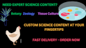 write on botany, zoology, and tissue culture