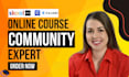 create skool online course upload course, circle so setup, community management